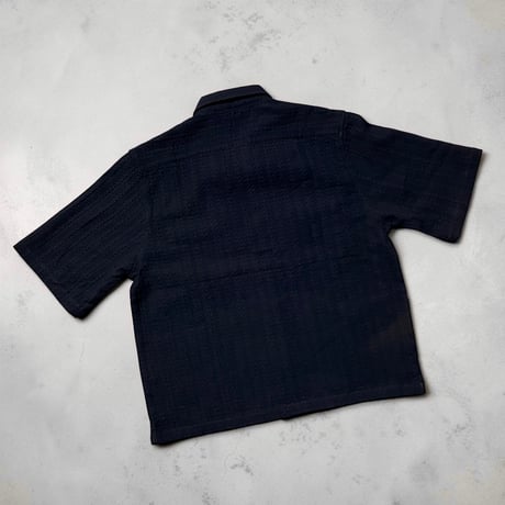 Slow Hands "dobby waffle venice half sleeve shirts"(black)unisex