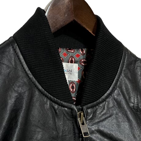 yoused"canadian flight leather jacket"(black)unisex