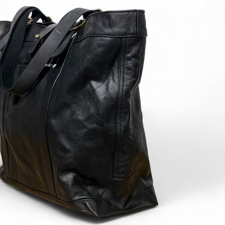 yoused"remake leather tote bag"(black)unisex