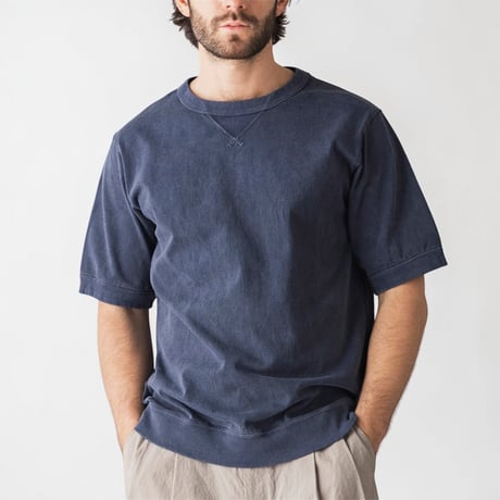 Jackman"pigment dye rib T-Shirts"(fade navy) unisex