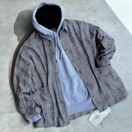 Slow Hands "flannel check shirts with pocket"(glen check)unisex