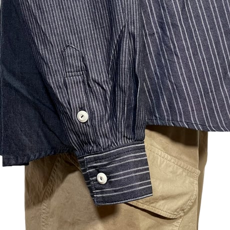 FUNSET OF ART “dobby indigo camper work shirts"(indigo)unisex