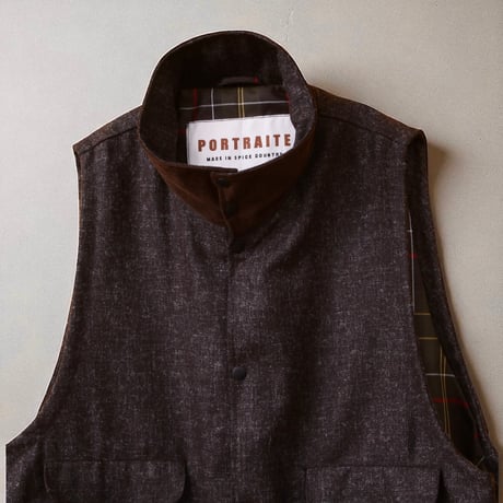 PORTRAITE"over vest"(brown tweed)unisex