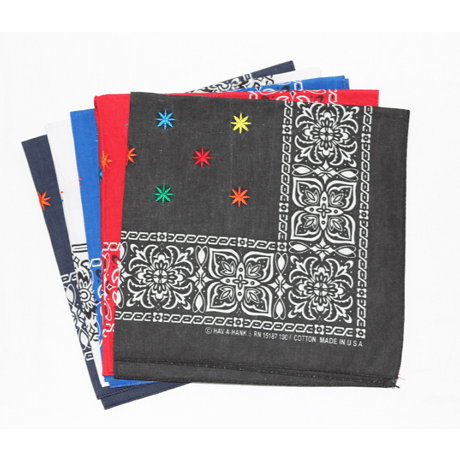 KNIFEWING "embroidery bandana"(flower color)