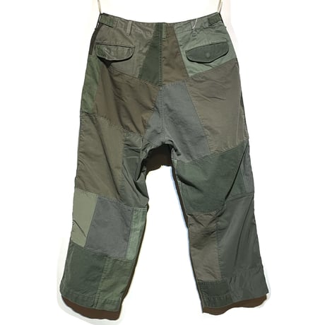 FUNSET OF ART “military patchwork field コロマ pants"(olive)unisex-L