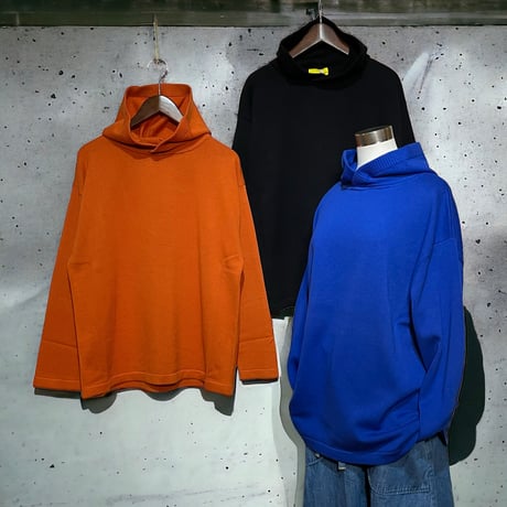 eyya"cotton knit hoodie "(black)unisex
