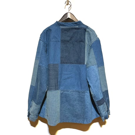 FUNSET OF ART “indigo patchwork wagase shirts"(indigo)unisex2