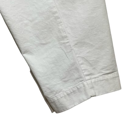 CAERULA PER LIGHTS"10oz denim suspender pants"(white)unisex