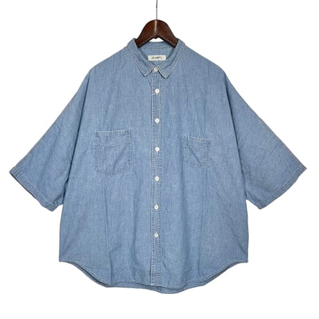 H.UNIT "5oz chambray indigo dolman sleeve shirts"(indigo) unisex