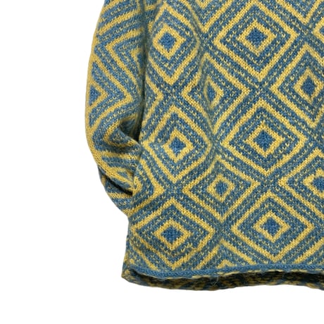 Slow Hands"nordic roll neck mohair knit"(teal)unisex
