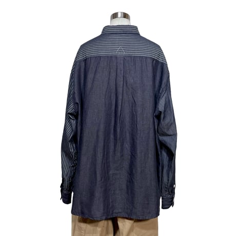FUNSET OF ART “dobby indigo camper work shirts"(indigo)unisex