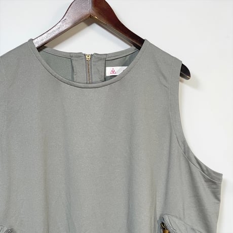 dip ltd "polyester zip pocket onepiece" (gray)women's