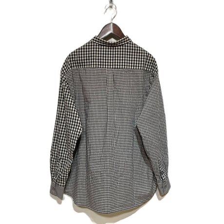 FUNSET OF ART “gimgham check norm shirts"(navy)unisex