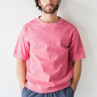 Jackman"pigment dye rib T-Shirts"(fade rose) unisex
