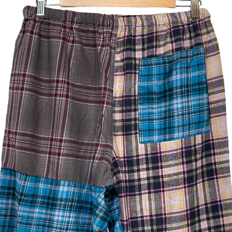 TigreBrocante"nel check mix tagosaku long pants“(dark mix) unisex