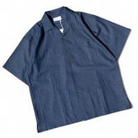 FLISTFIA"open collar short sleeve shirts"(indigo) unisex