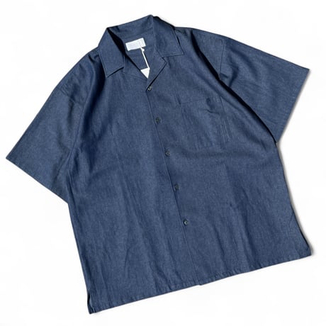 FLISTFIA"open collar short sleeve shirts"(indigo) unisex