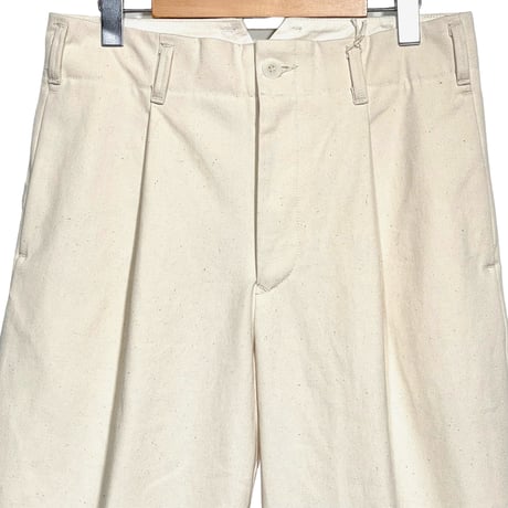 ASEEDONCLOUD"Handwerker cotton duck HW slacks" (off white) unisex