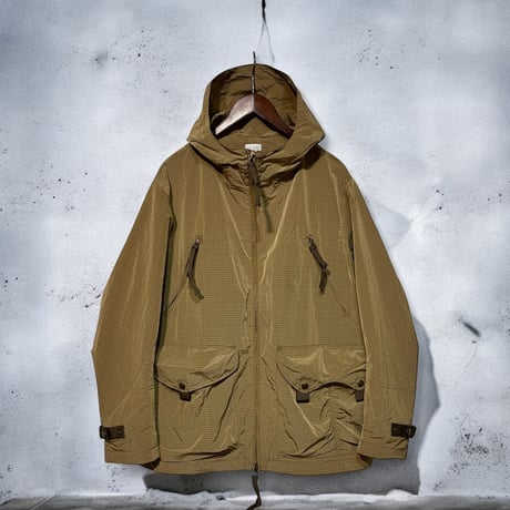 dip ltd"ripstop nylon×mesh army pocket hooded jacktet"(khaki)unisex