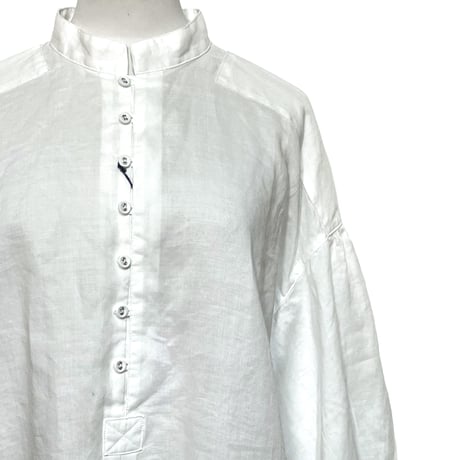 CAERULA PER LIGHTS"ramie canvas shirts"(white)unisex