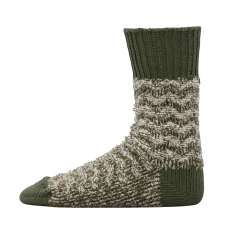 decka quality socks"showatabe" Links Knit Alpaca Boucle Socks (unisex)