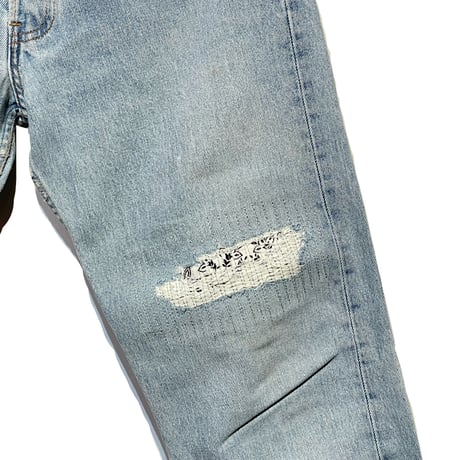 KNIFEWING "rebuild series" used US Levi's bandana crash denim(80B)unisex