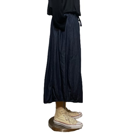 TigreBrocante"6oz denim barrel long  skirt"(indigo)women's