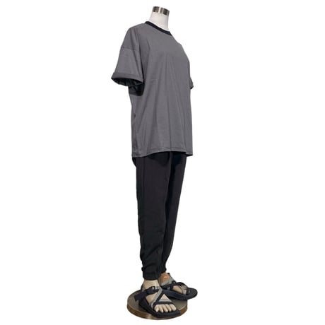FLISTFIA"loose fit crewneck T-shirts"(navy×gary)uisex