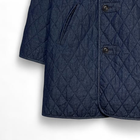 TigreBrocante"7oz denim quilting liner half coat“(indigo)women's