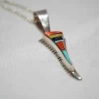 indian jewelry "David Tune(navajo)"multi inlay top