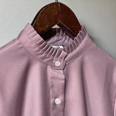 amne "GABARDINE frilled shirts" (lavender) women's