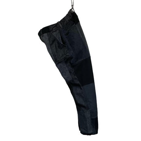 FUNSET OF ART "black patchwork karusan 5P pants"(black)unisex-S