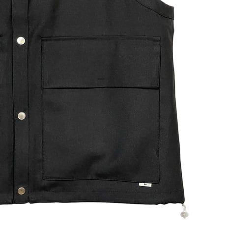 amne "GABARDINE useful vest" (black) unisex