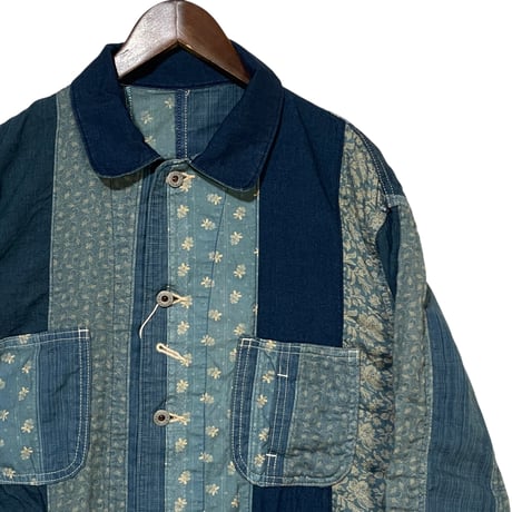 FUNSET OF ART “indigo 抜染 patchwork coveralls"(indigo)unisex