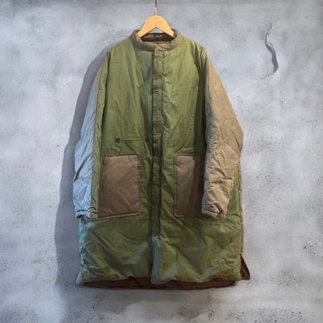 Slow Hands "recycle tent yeti down coat"(olive×olive)S-unisex