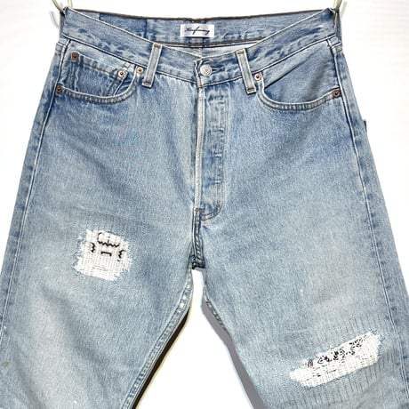 KNIFEWING "rebuild series" used US Levi's bandana crash denim(80B)unisex