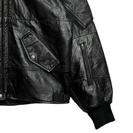 yoused"canadian flight leather jacket"(black)unisex