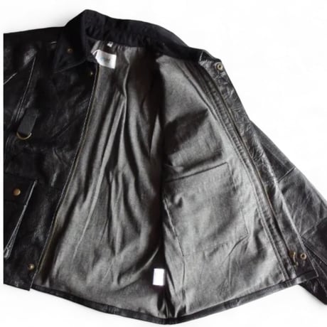 yoused"all leather fishing jacket"(black)unisex