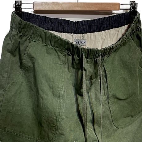 SlowHands”RCL tent loose wanderer pants"(olive-L)unisex