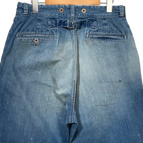 H.UNIT "denim work trousers customize" (indigo) unisex
