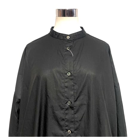 CAERULA"50 broad long stand shirts"(black) women's