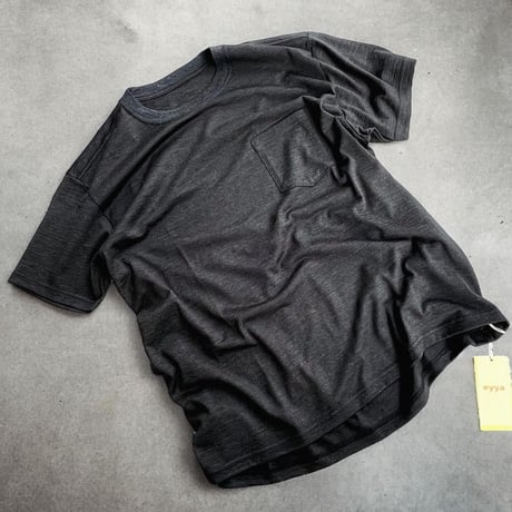 eyya"super merino wool S/S Tee"(charcoal)unisex