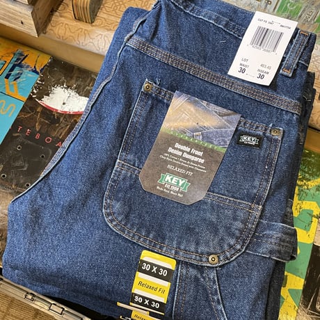 KEY industurieys,inc. "denim double front logger pants" (washed indigo) unisex
