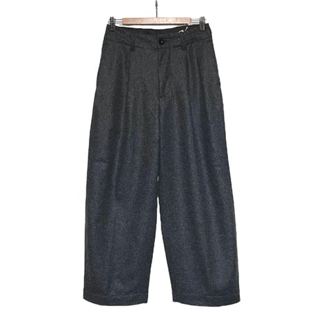 ASEEDONCLOUD"Handwerker cordura wool HW wide trousers" (dark gray) unisex