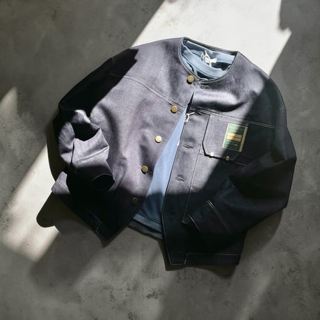 ASEEDONCLOUD"Handwerker cotton×linen HW blouson"(indigo)unisex