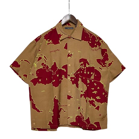 TigreBrocante"army map rayon venice beach S/S shirts"(beige)unisex