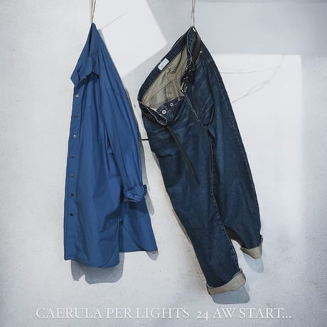 CAERULA PER LIGHTS"13oz denim tapered 5pkt"(blue)unisex