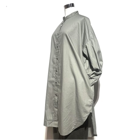 CAERULA"50 broad long stand shirts"(gray) women's