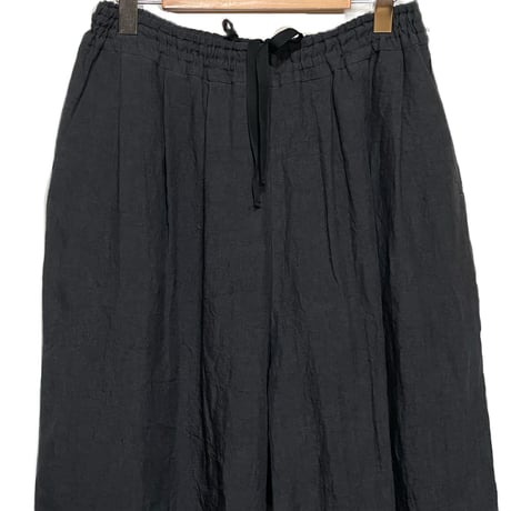 Linen ya"linen wide pants"(navy)women's
