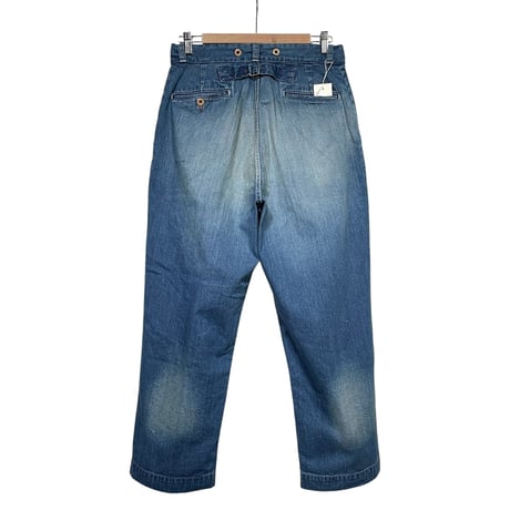 H.UNIT "denim work trousers used wash" (indigo) unisex